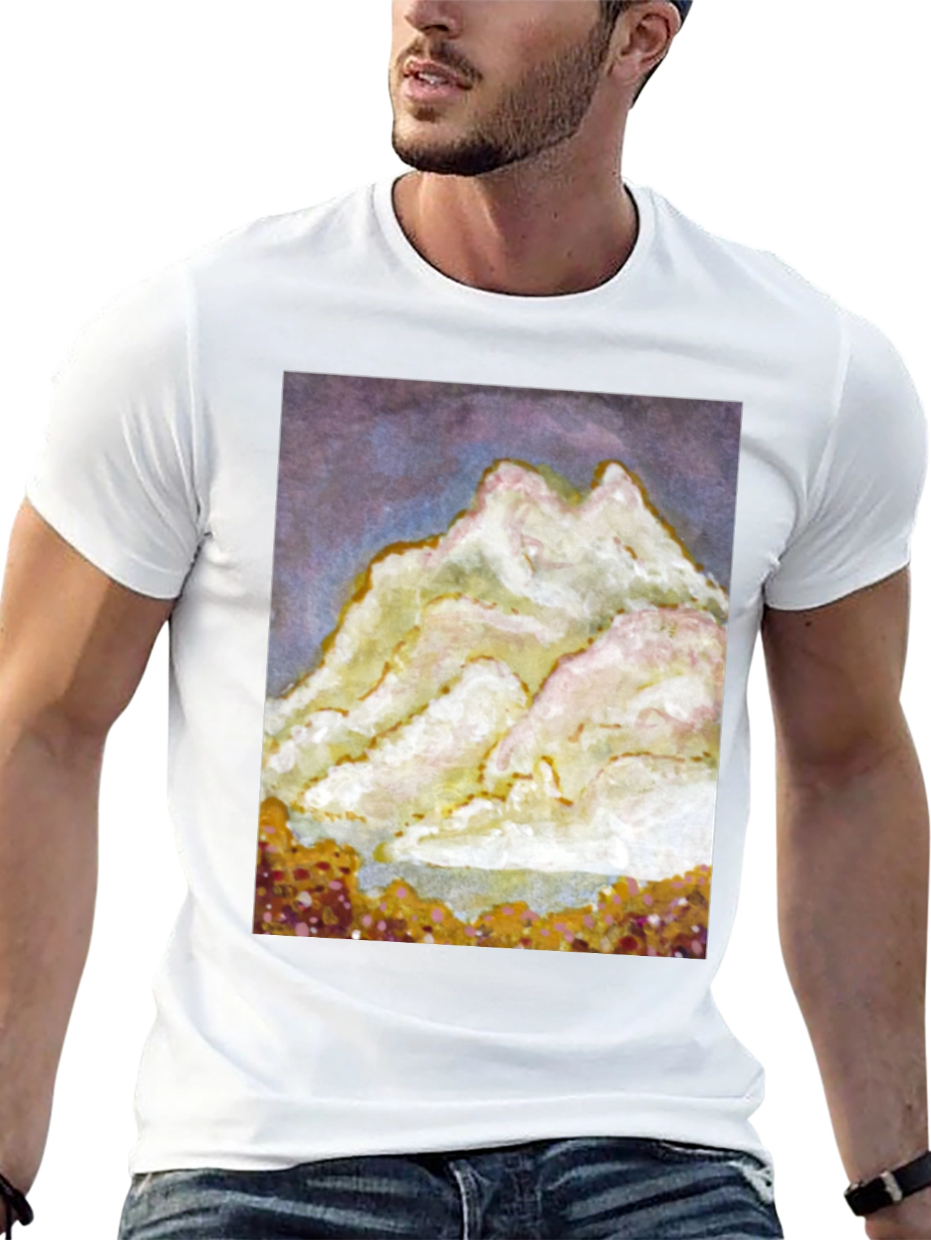 Mountain Painting T-Shirt - Artistic Tee