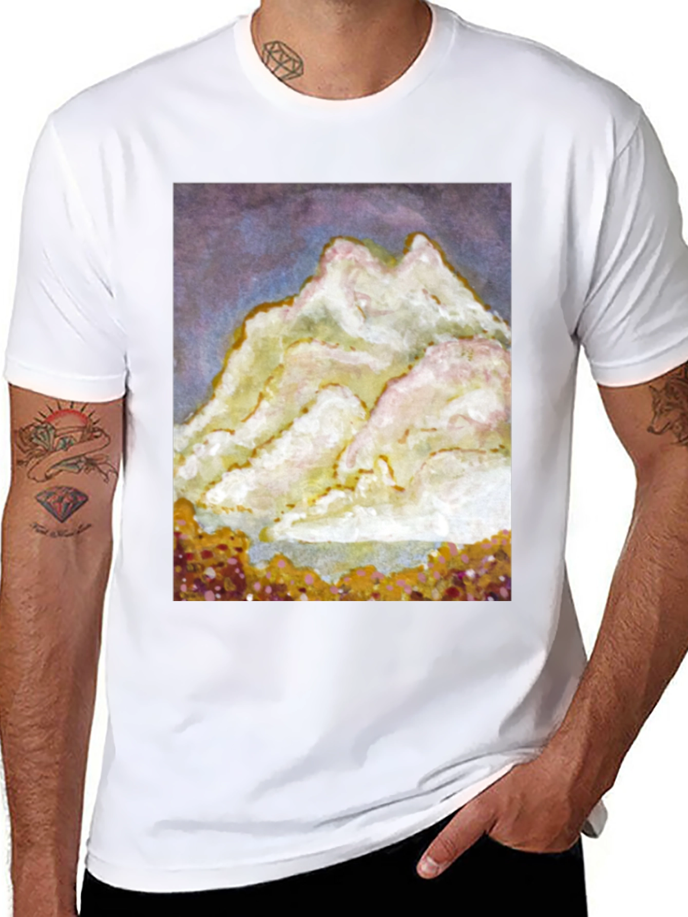Mountain Painting T-Shirt - Artistic Tee