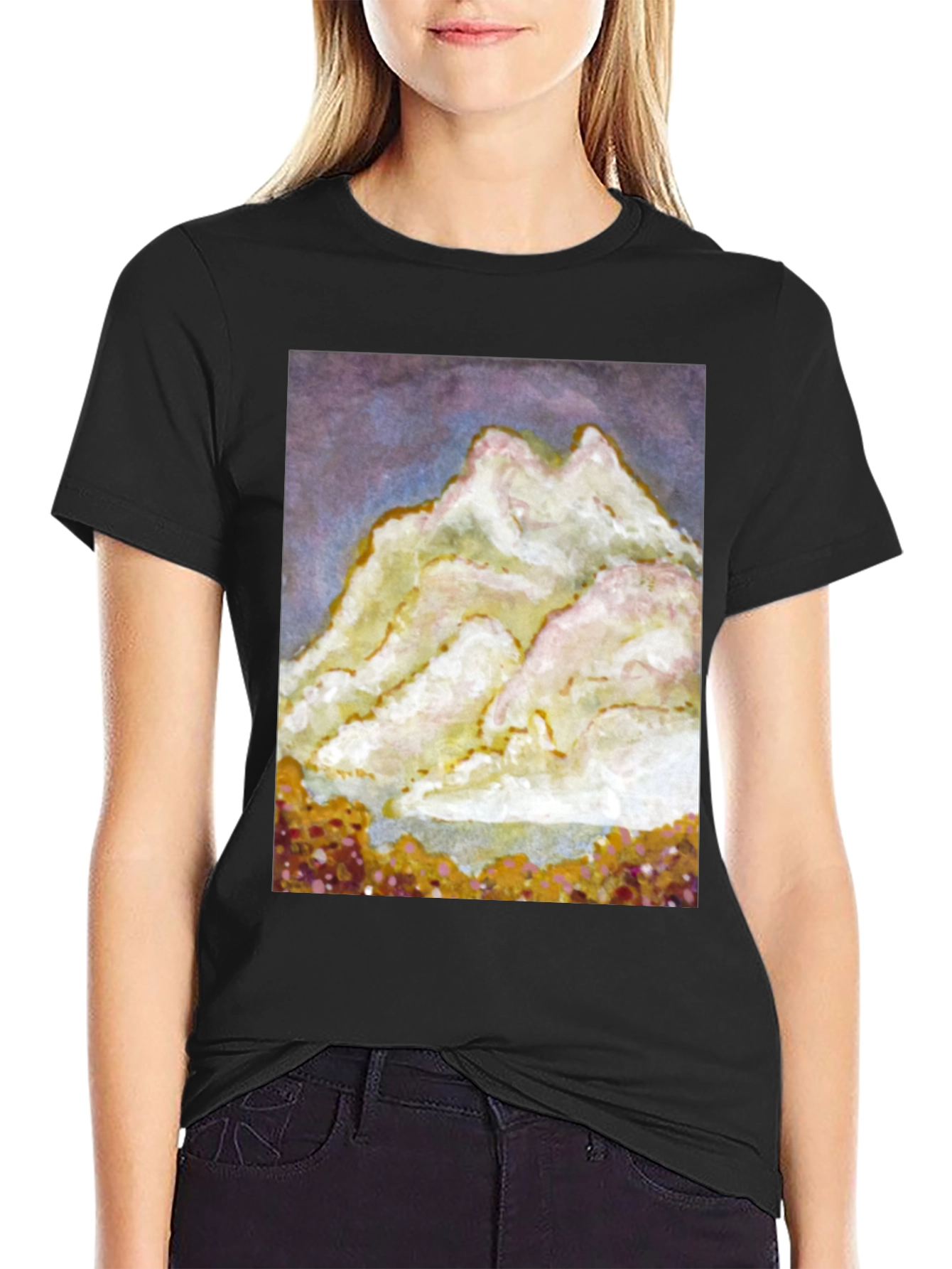 Mountain Painting T-Shirt - Artistic Tee
