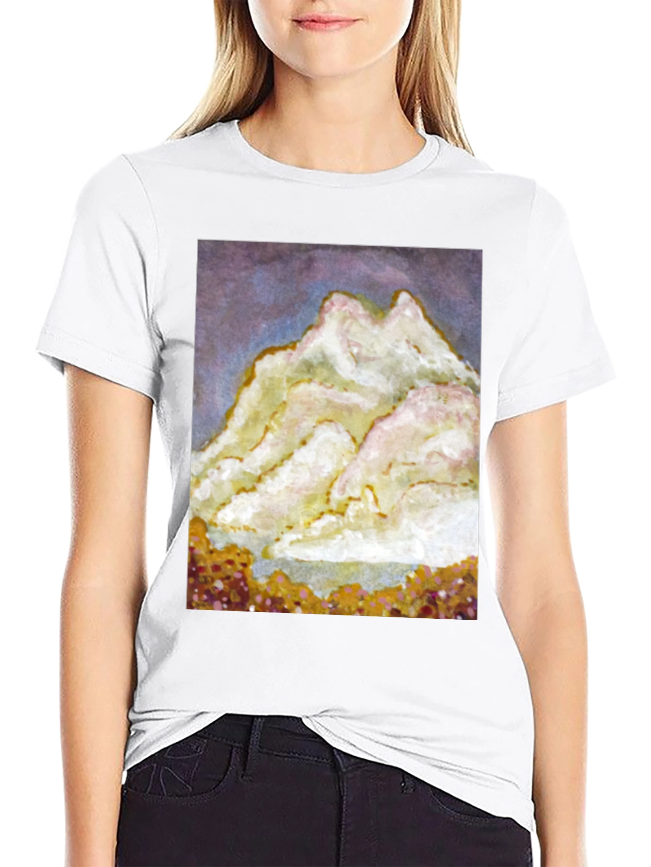 Mountain Painting T-Shirt - Artistic Tee