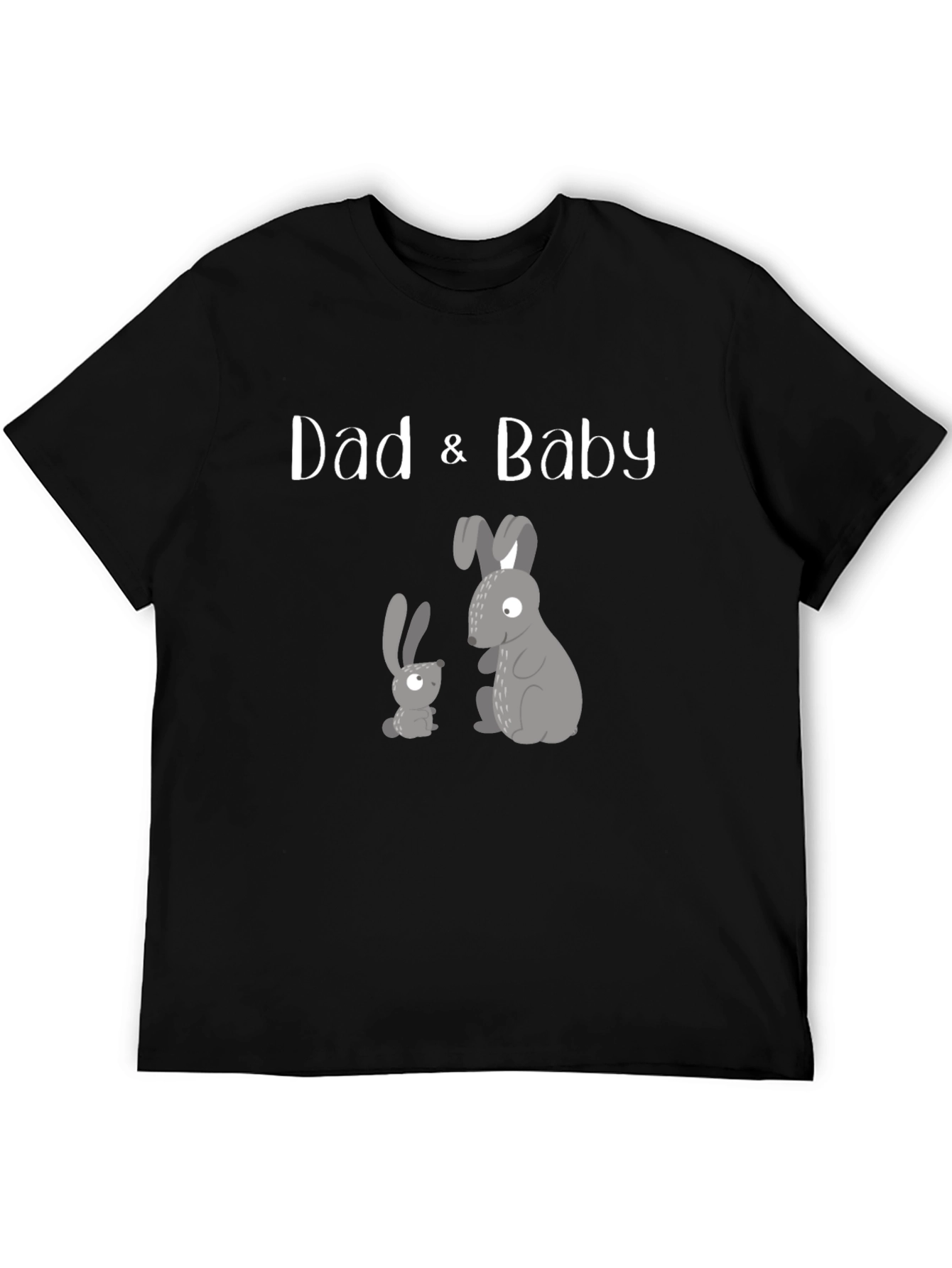 Dad & Baby Matching Bunny Graphic T-Shirt