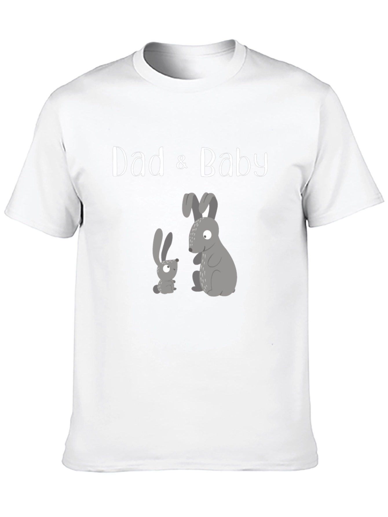 Dad & Baby Matching Bunny Graphic T-Shirt