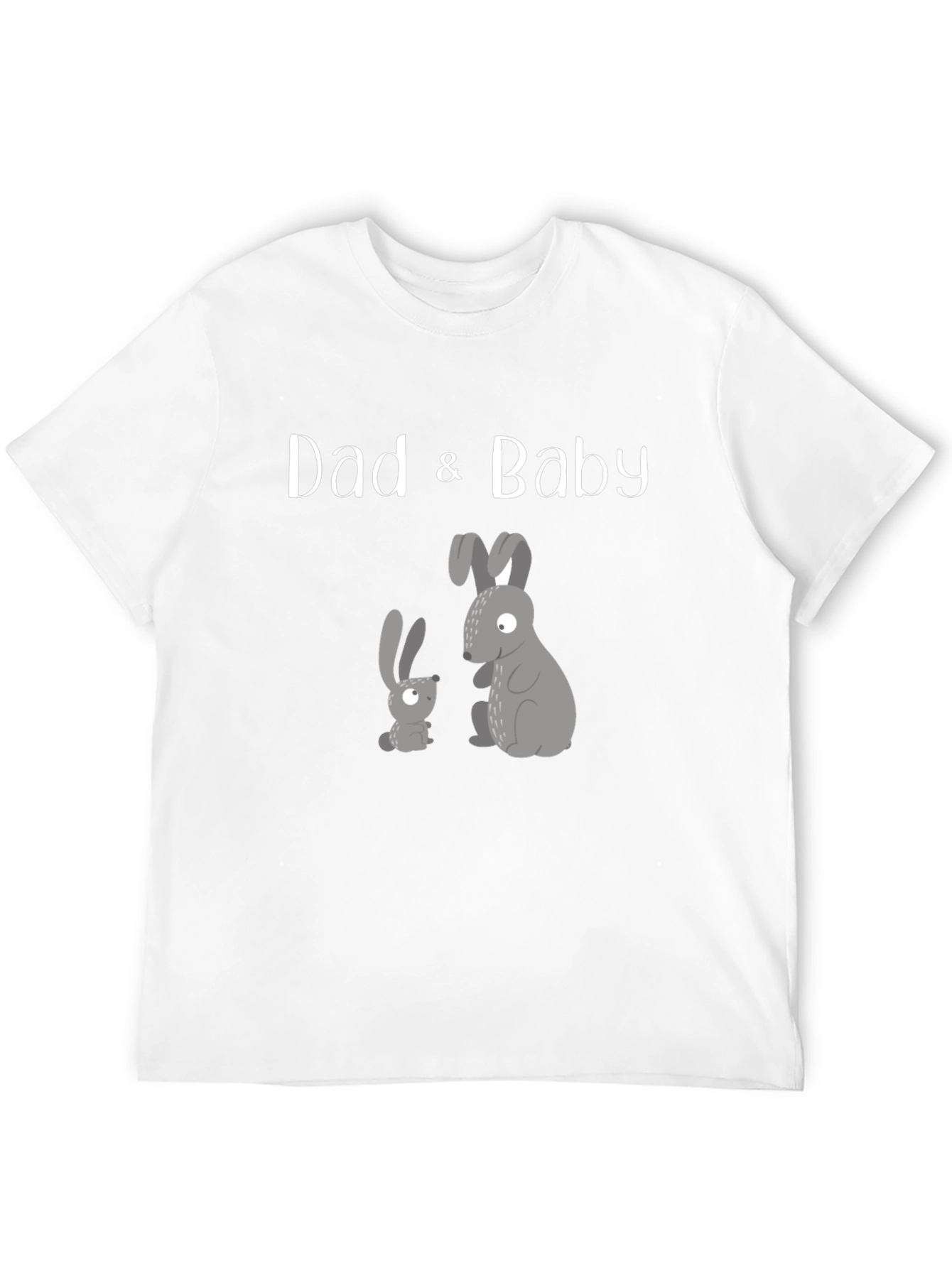 Dad & Baby Matching Bunny Graphic T-Shirt