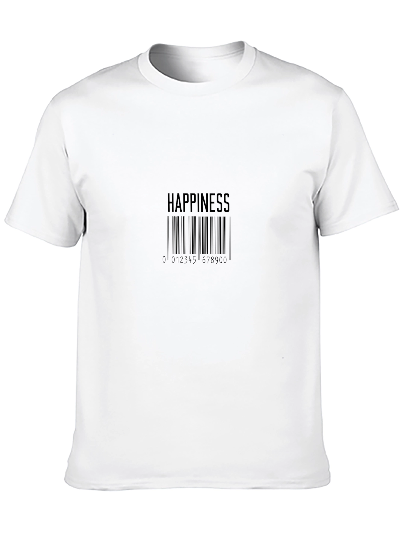 Happiness Barcode Graphic Tee - Classic Black T-Shirt