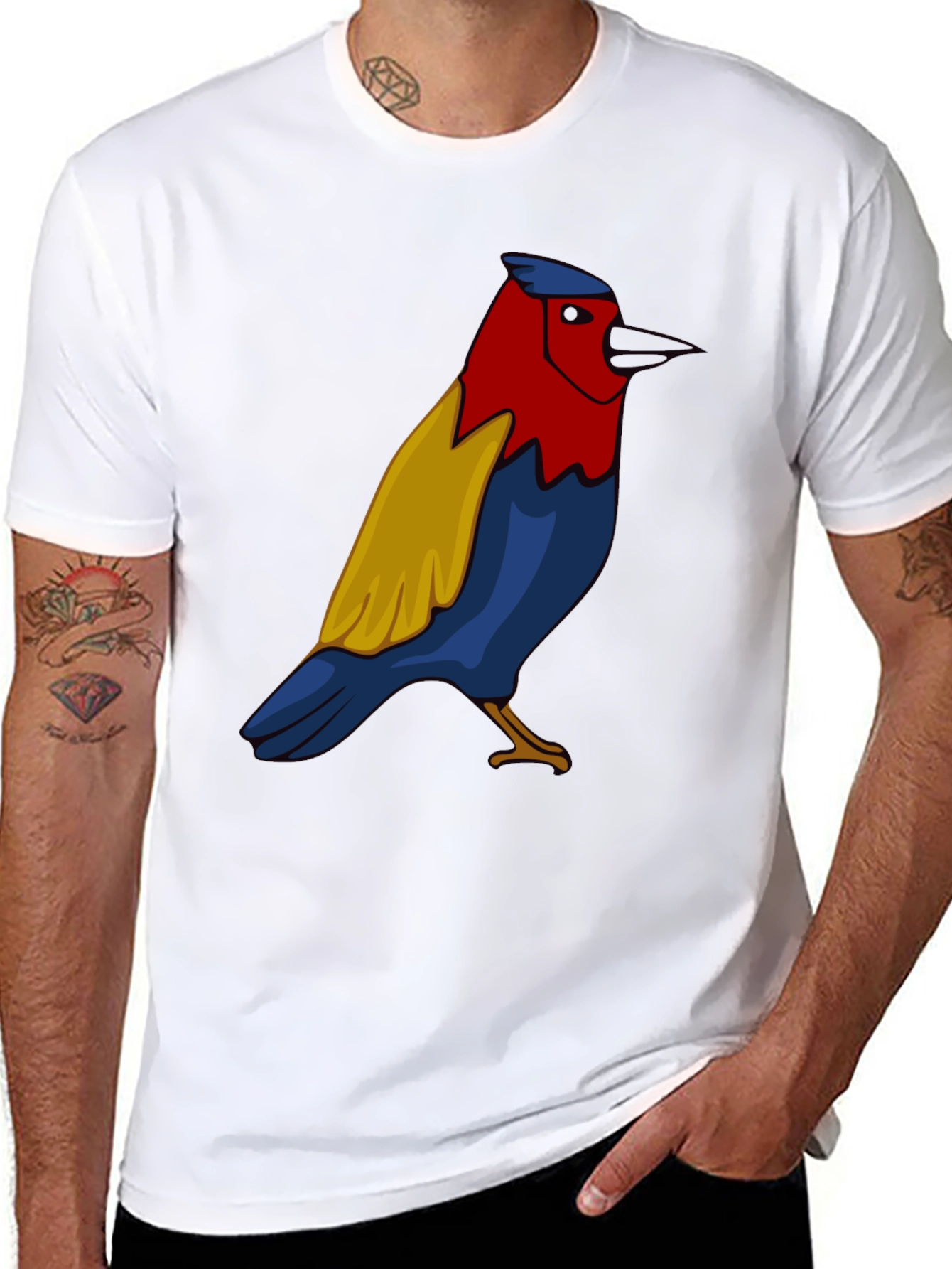 Bird Graphic Black T-Shirt