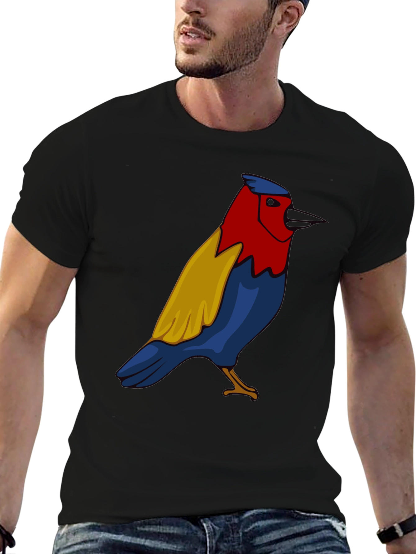 Bird Graphic Black T-Shirt