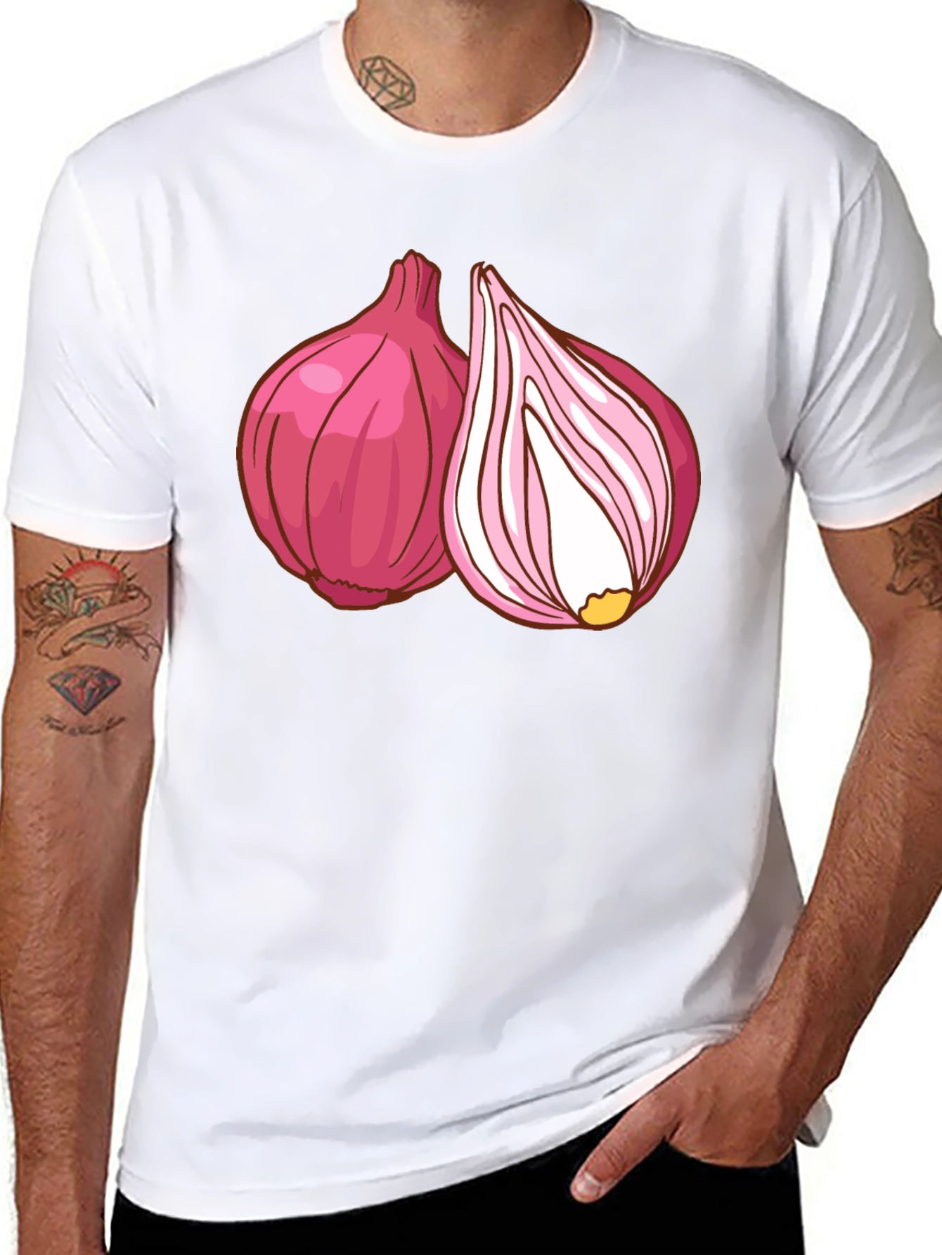 Red Onion Graphic T-Shirt - Fresh Food Tee