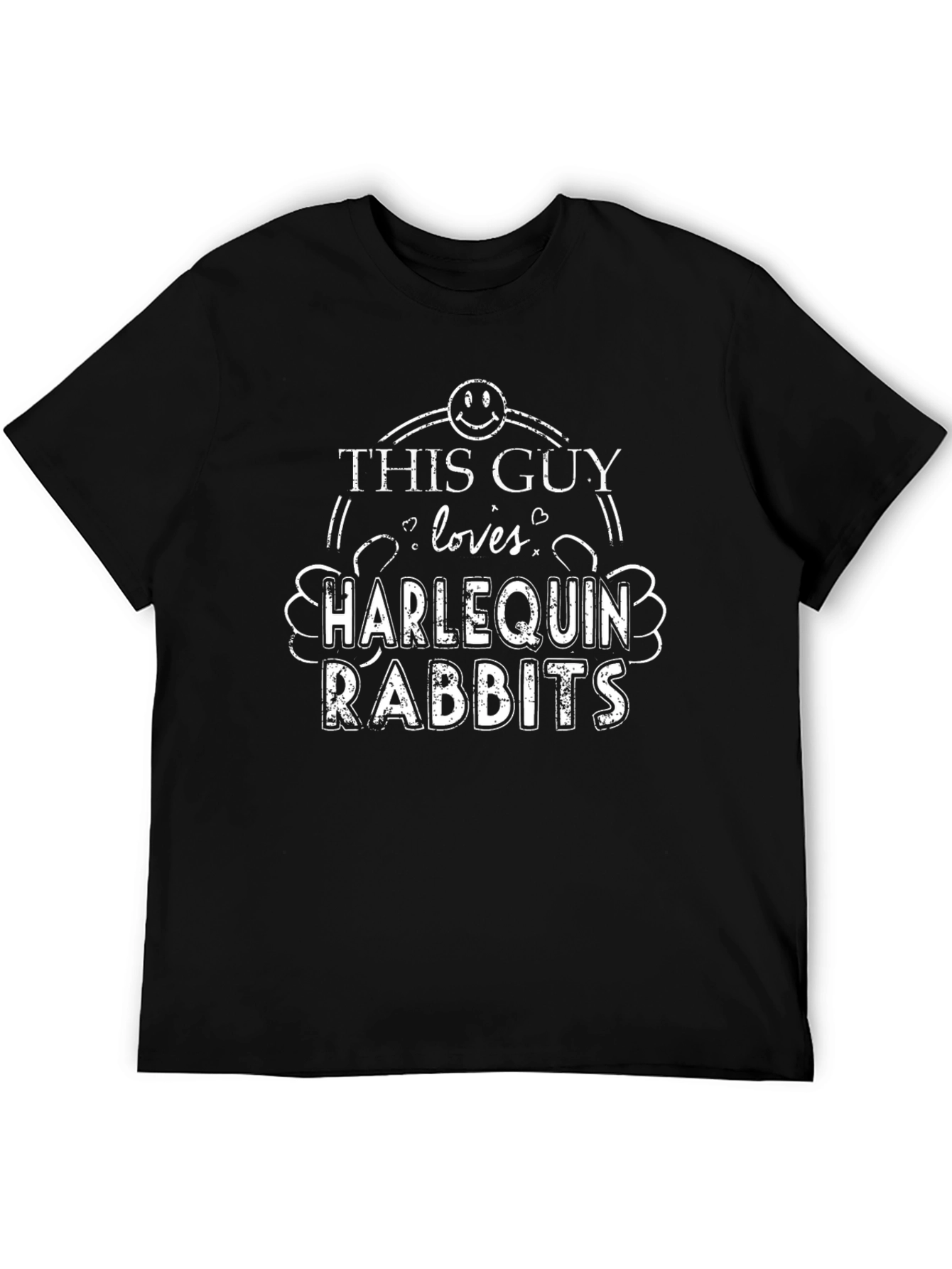 Harlequin Rabbit Lovers Tee - This Guy Loves Rabbits!