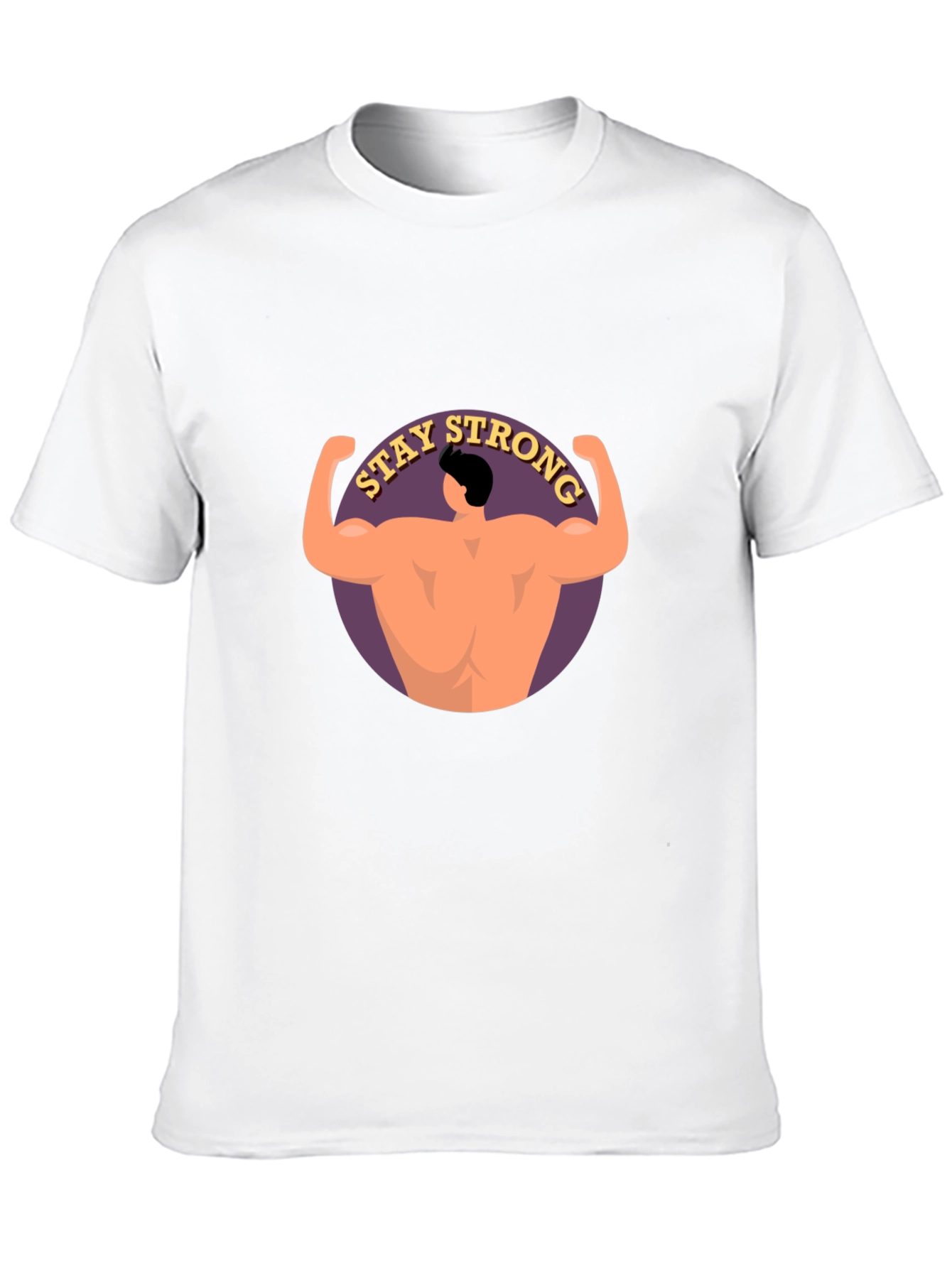 Stay Strong Graphic Print Black T-Shirt