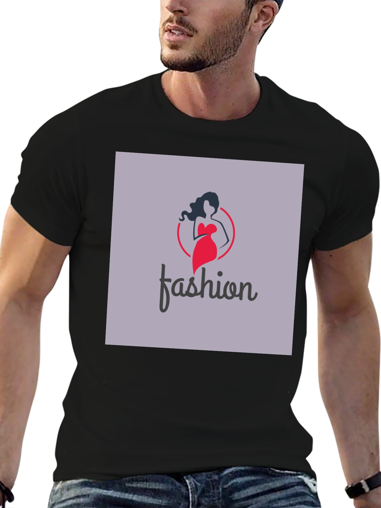 Stylish Fashion Logo Black T-Shirt