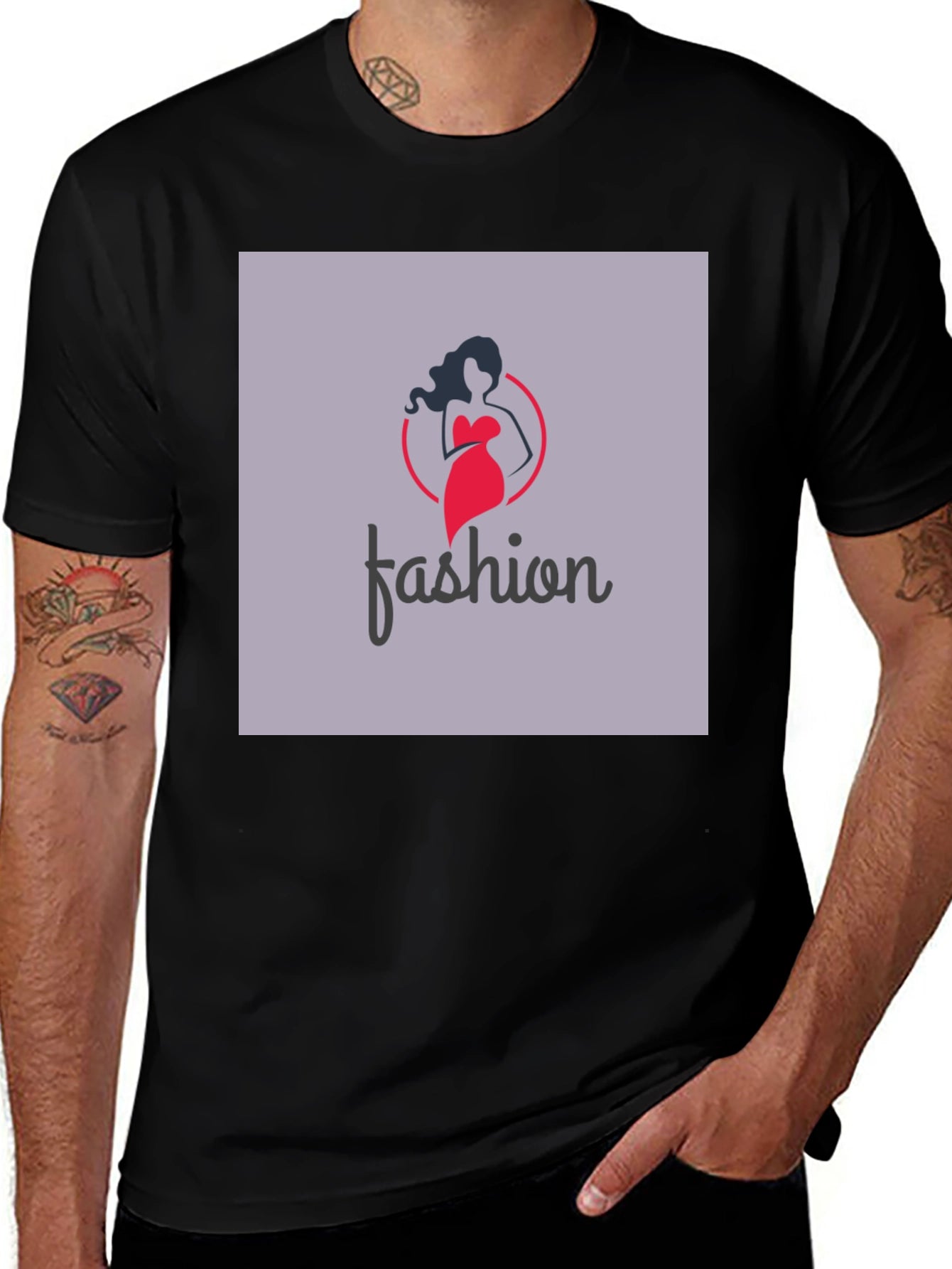 Stylish Fashion Logo Black T-Shirt