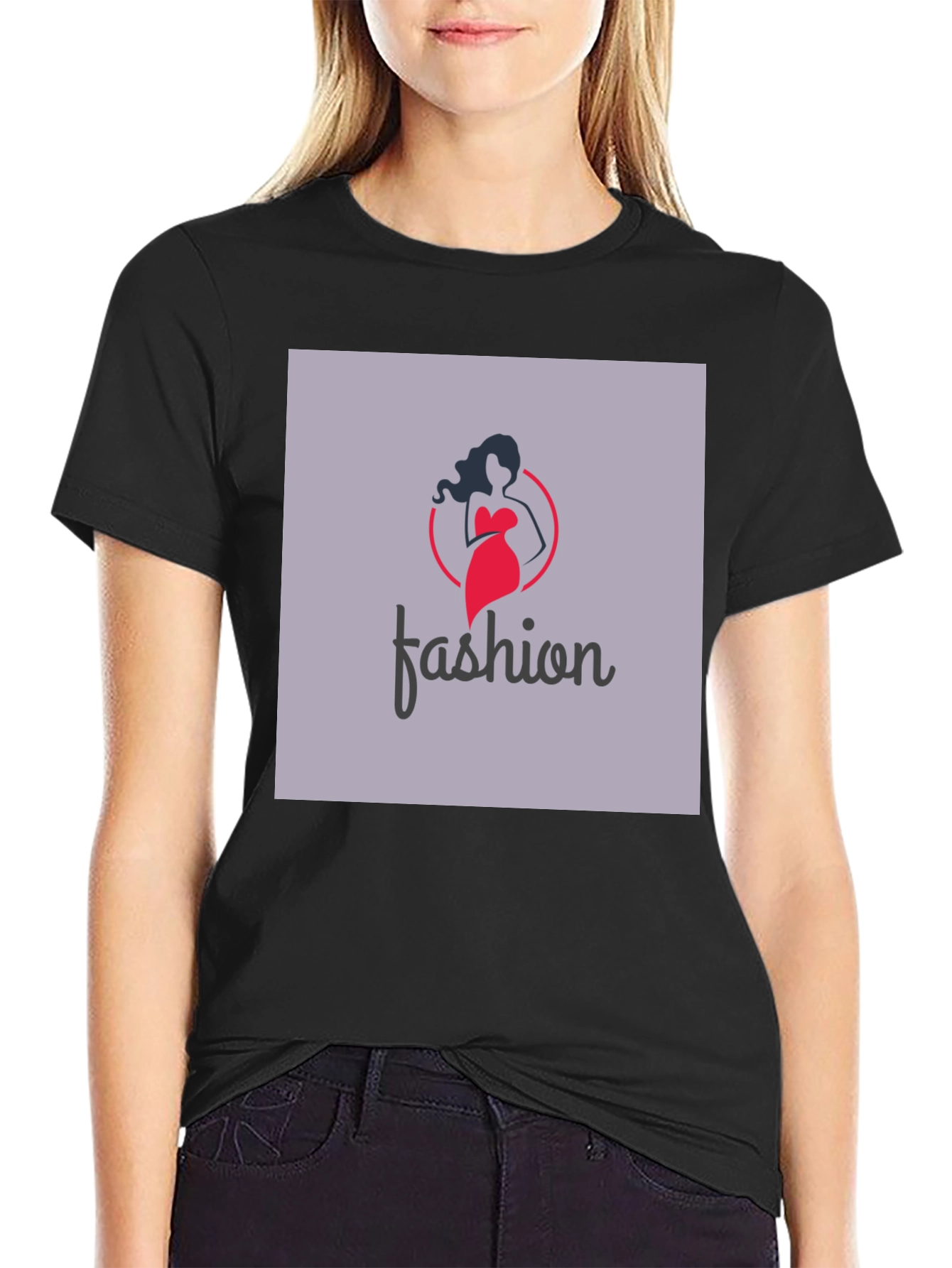 Stylish Fashion Logo Black T-Shirt