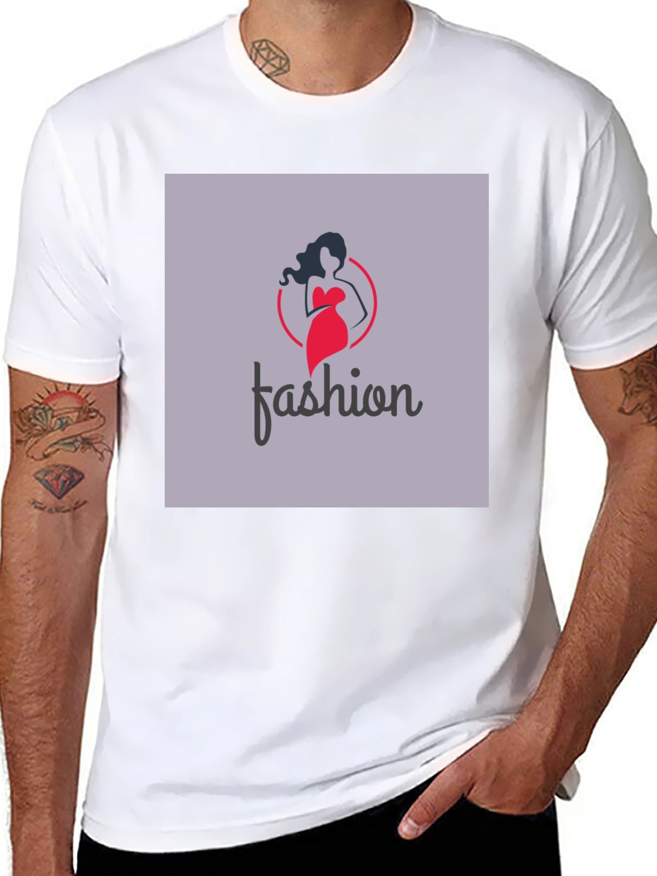 Stylish Fashion Logo Black T-Shirt