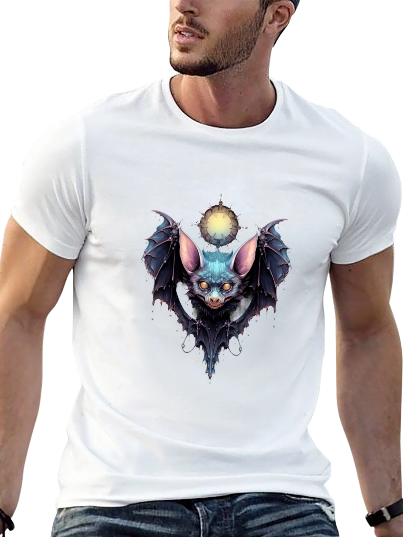 Bat Graphic Tee - Unique Gothic Design