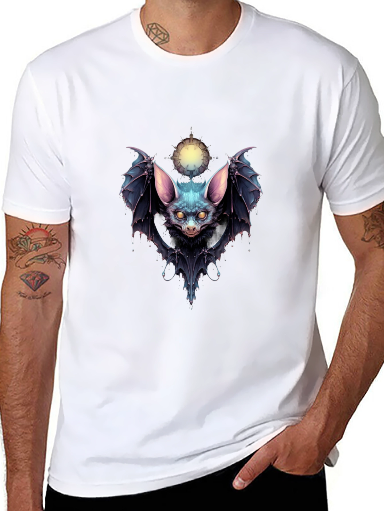 Bat Graphic Tee - Unique Gothic Design