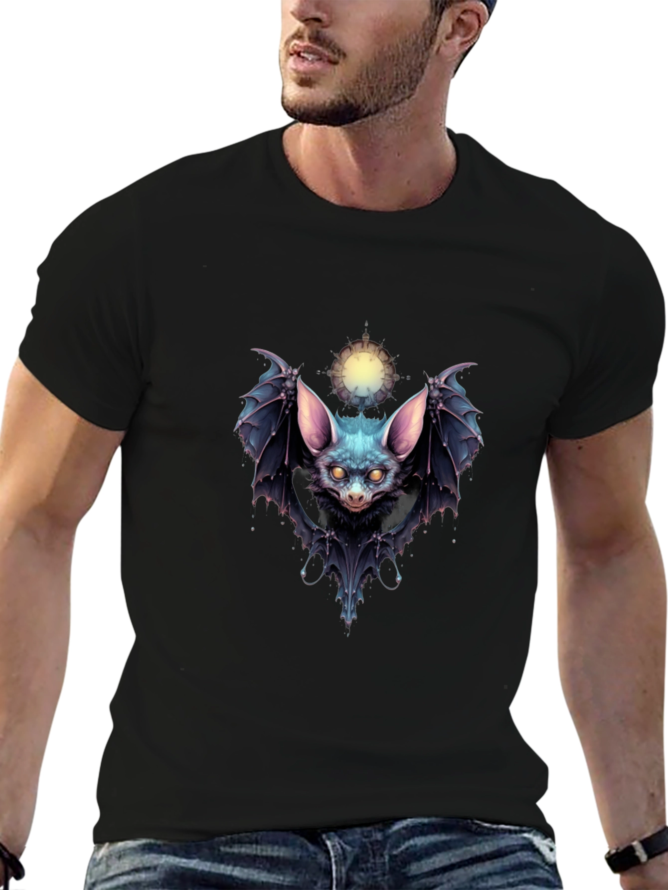 Bat Graphic Tee - Unique Gothic Design