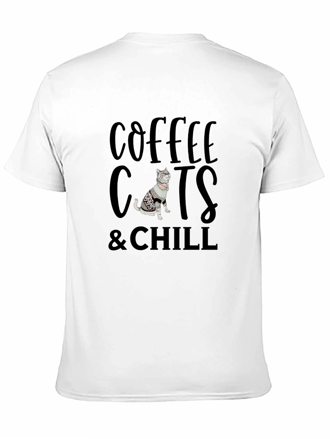 Coffee Cats & Chill Black Graphic Tee