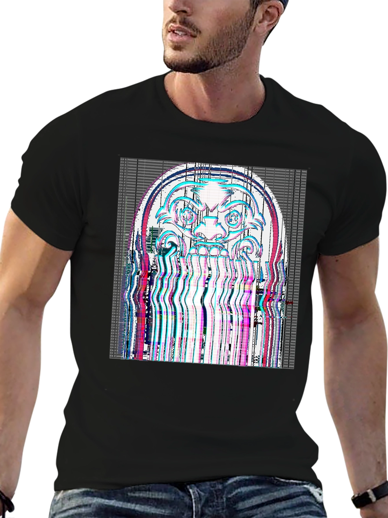 Glitch Art Tee - Unique Distorted Graphic