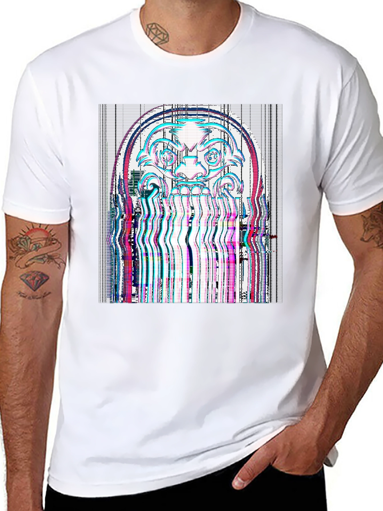 Glitch Art Tee - Unique Distorted Graphic