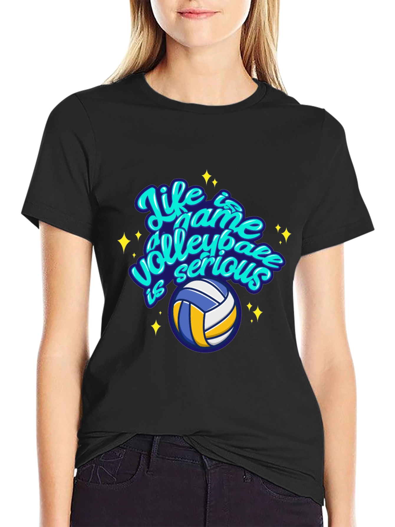 Volleyball Life Game Graphic Tee - Casual Comfort