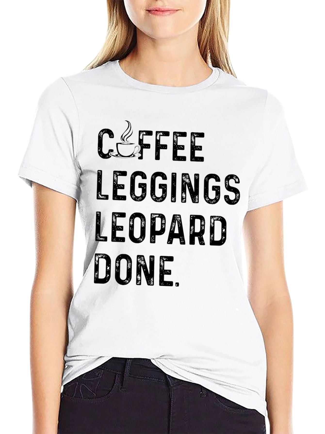 Coffee Leggings Leopard Done T-Shirt
