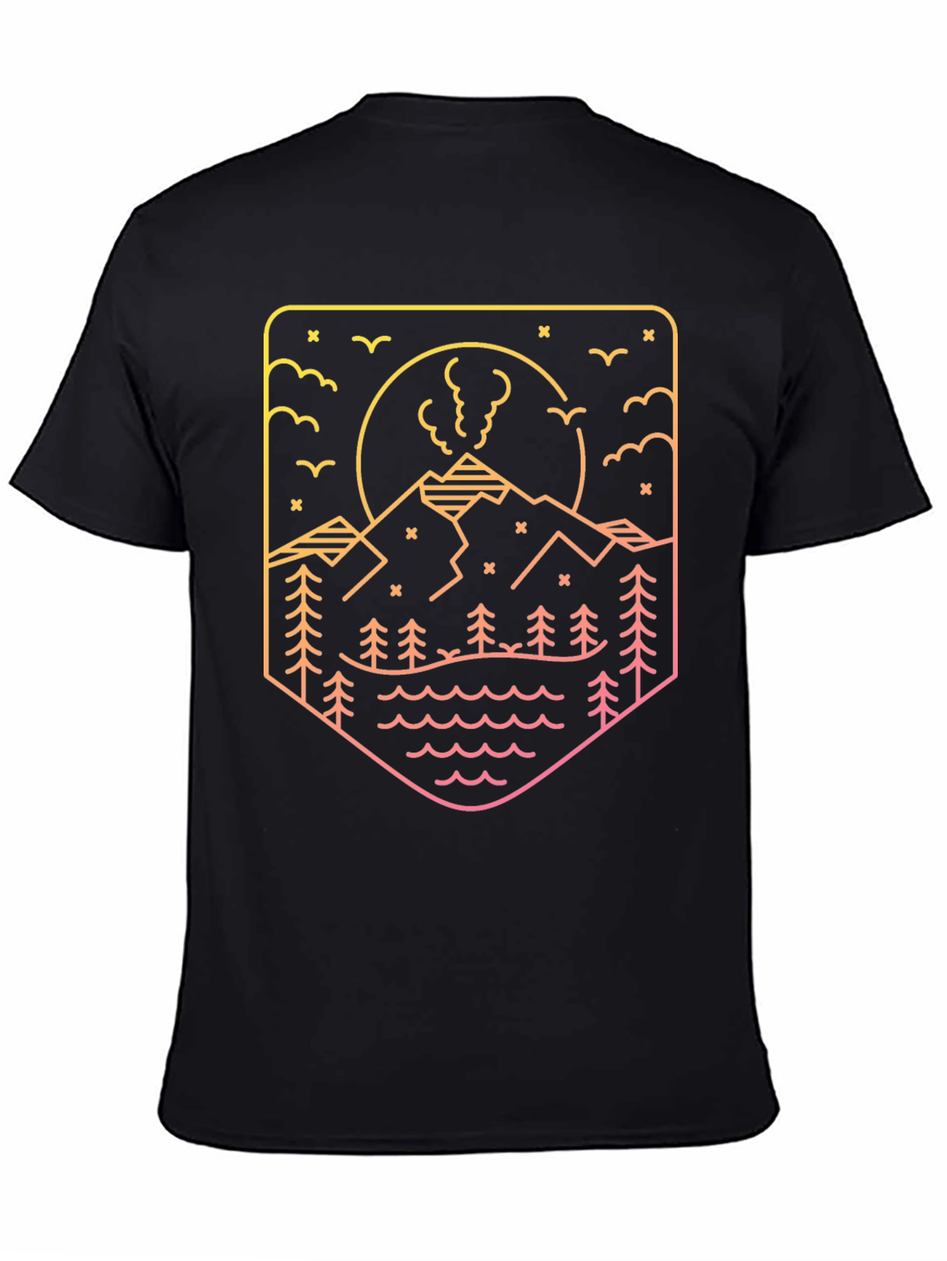 Mountainscape Graphic Tee - Black