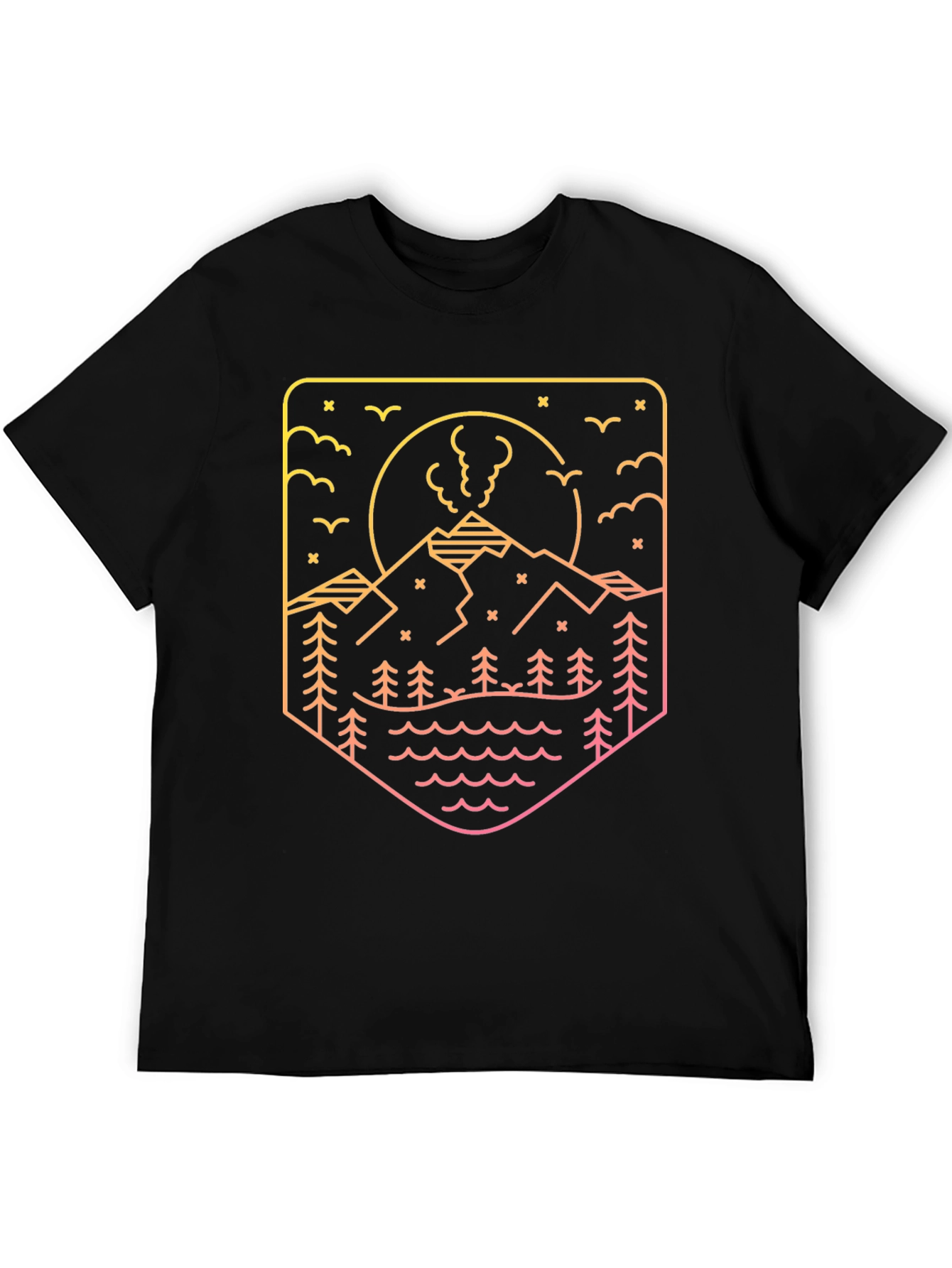 Mountainscape Graphic Tee - Black