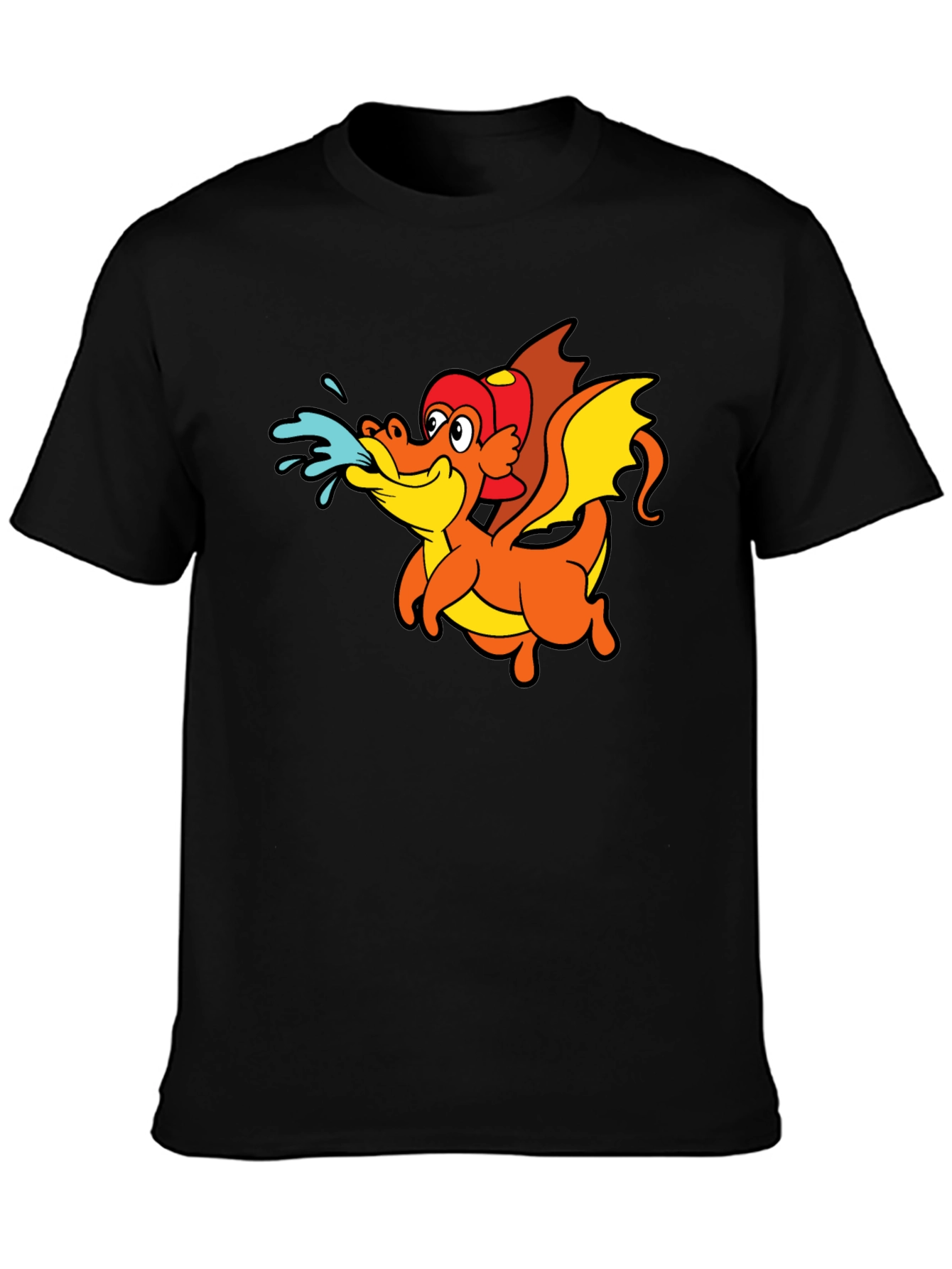 Dragon Graphic T-Shirt - Fun Firefighter Style