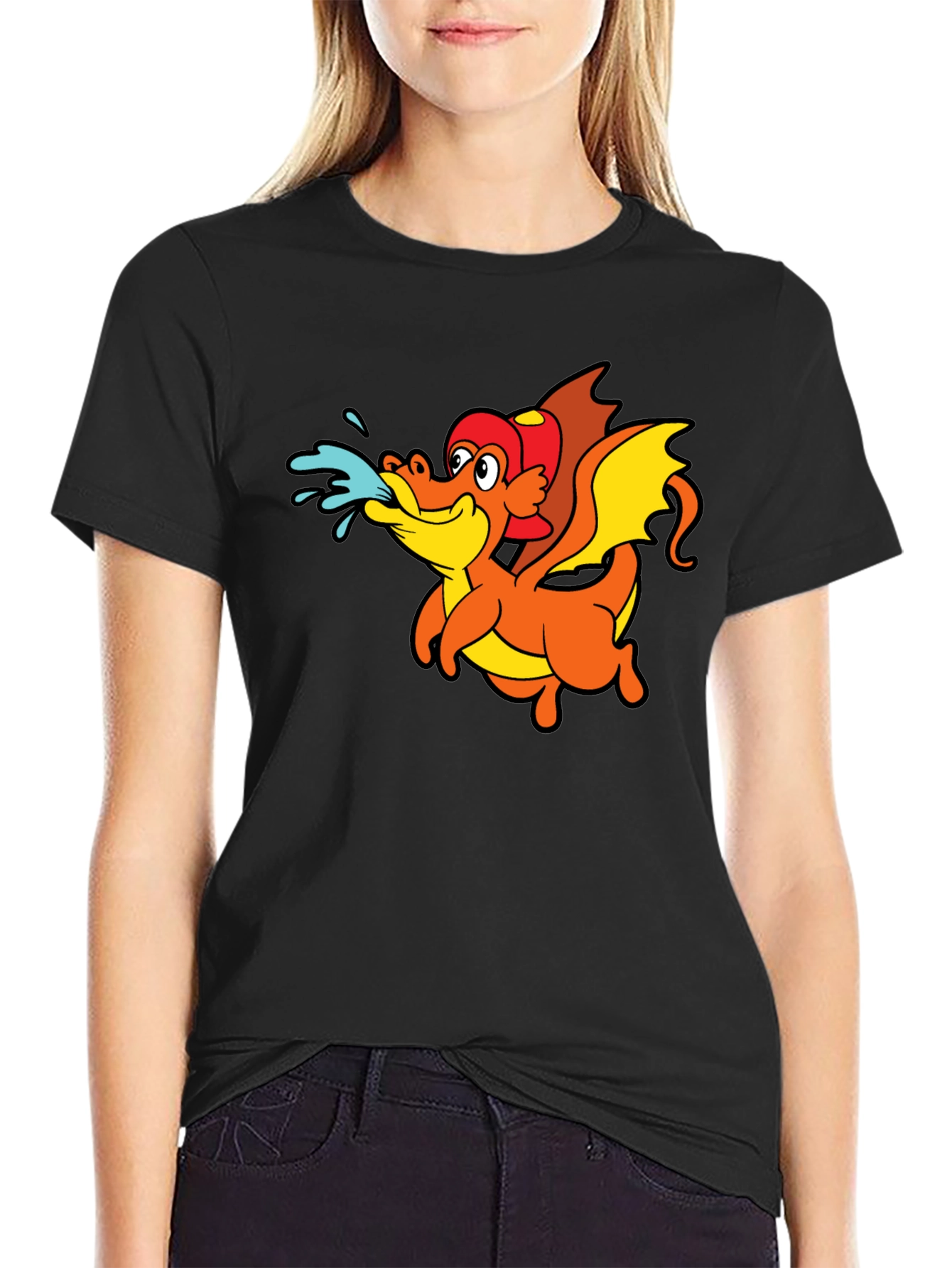 Dragon Graphic T-Shirt - Fun Firefighter Style