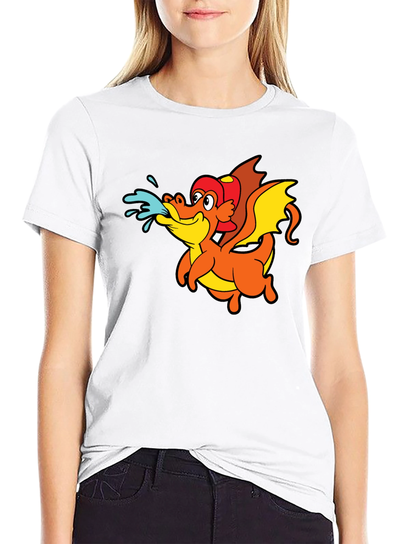 Dragon Graphic T-Shirt - Fun Firefighter Style