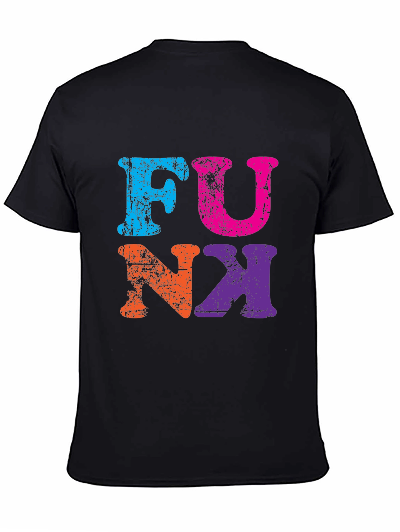Retro Funk Graphic Tee - Black Cotton T-Shirt