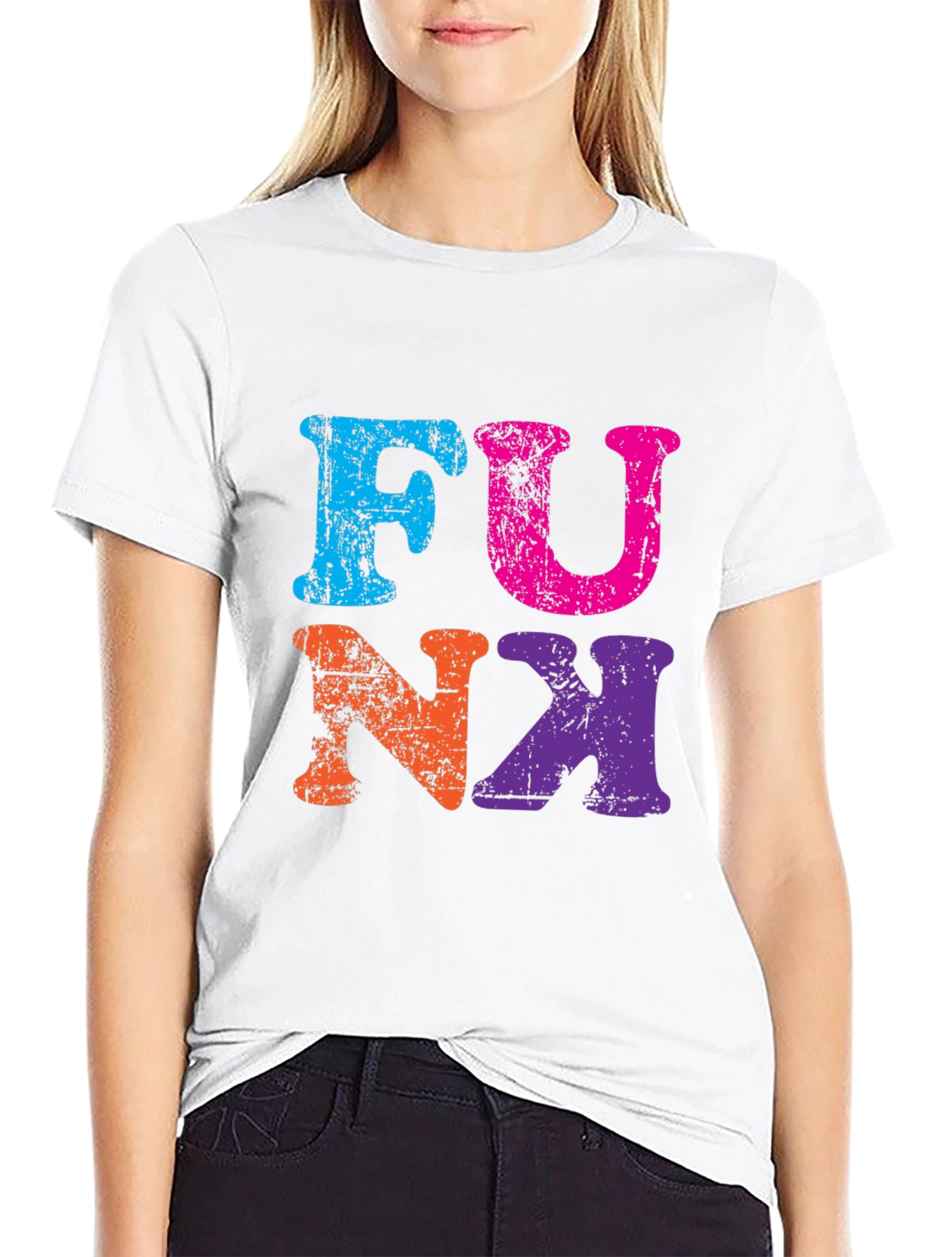 Retro Funk Graphic Tee - Black Cotton T-Shirt