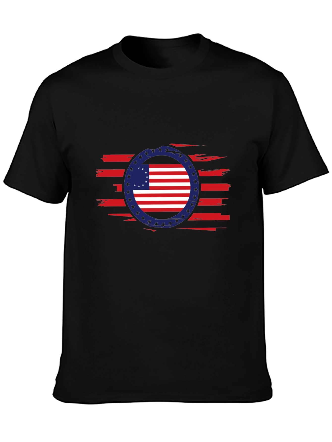 American Flag Patriotic Graphic T-Shirt