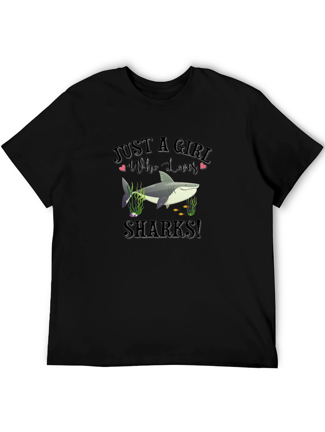 Just A Girl Who Loves Sharks Graphic T-Shirt