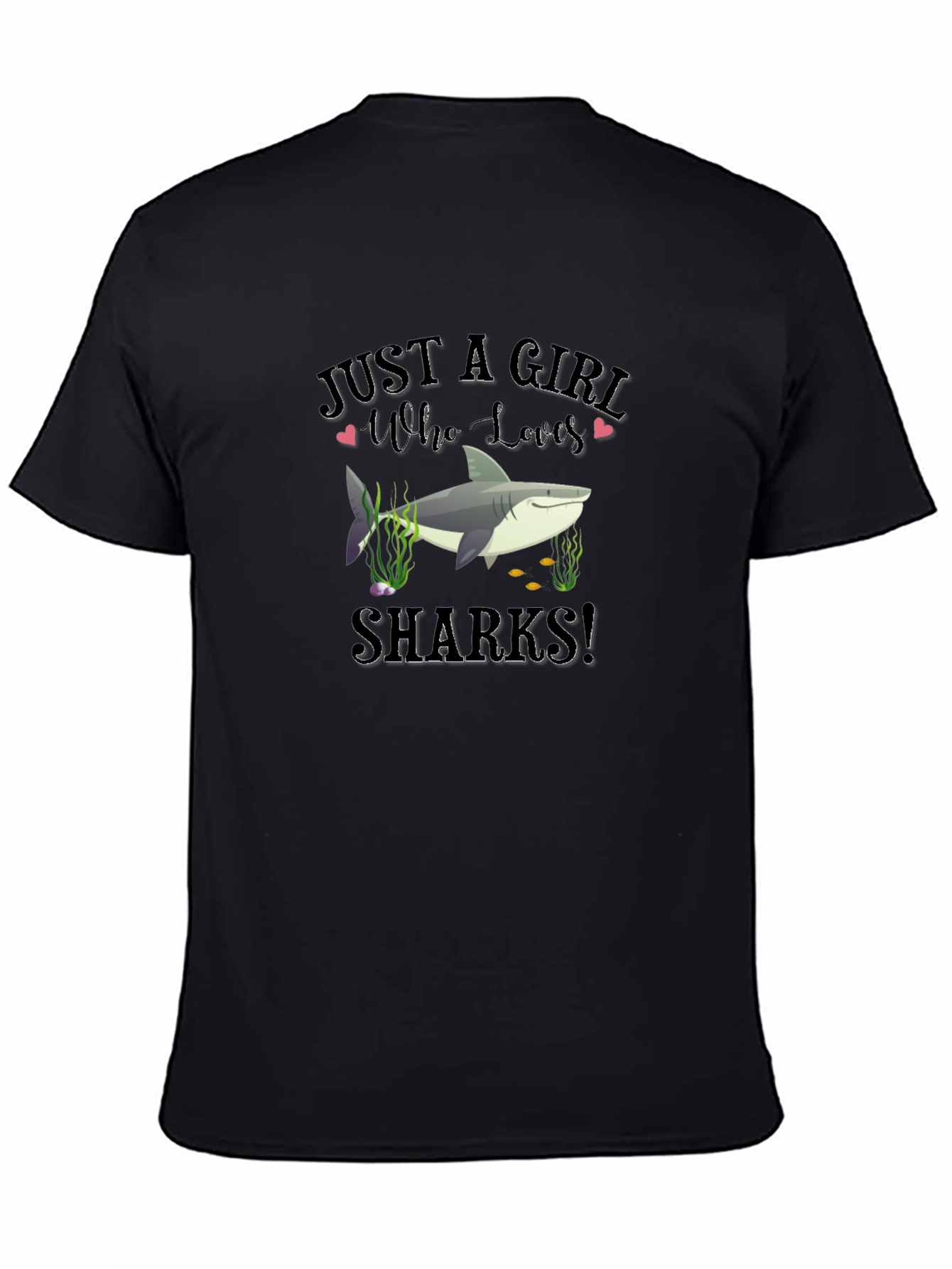 Just A Girl Who Loves Sharks Graphic T-Shirt