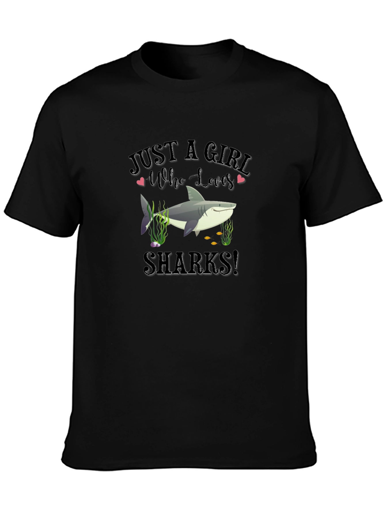 Just A Girl Who Loves Sharks Graphic T-Shirt