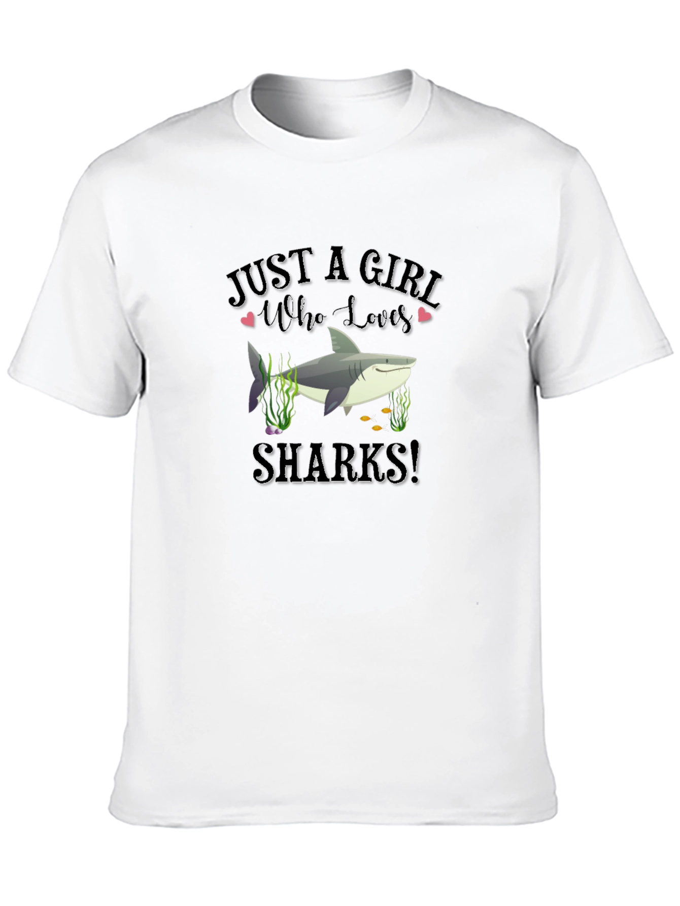 Just A Girl Who Loves Sharks Graphic T-Shirt