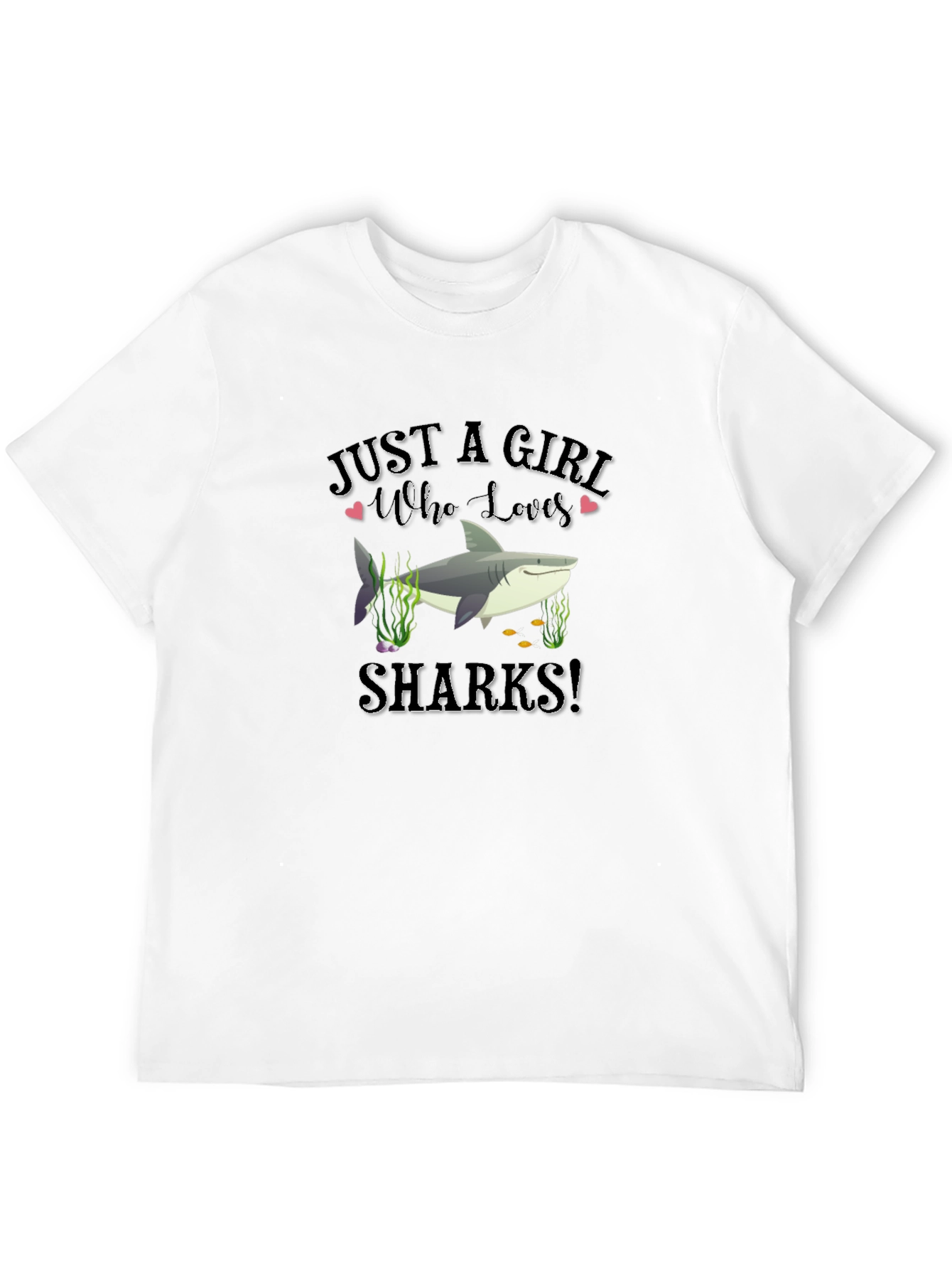Just A Girl Who Loves Sharks Graphic T-Shirt