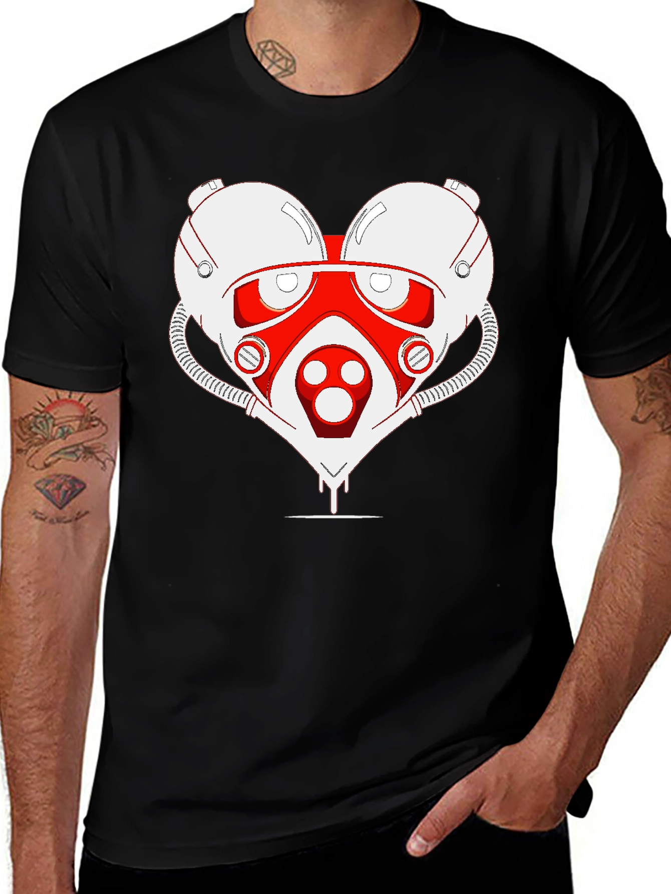 Sci-fi Heart T-Shirt - Unique Graphic Tee