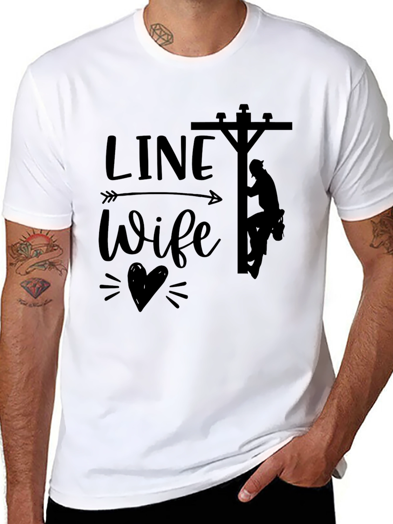 Line Wife Tee - Show Your Support