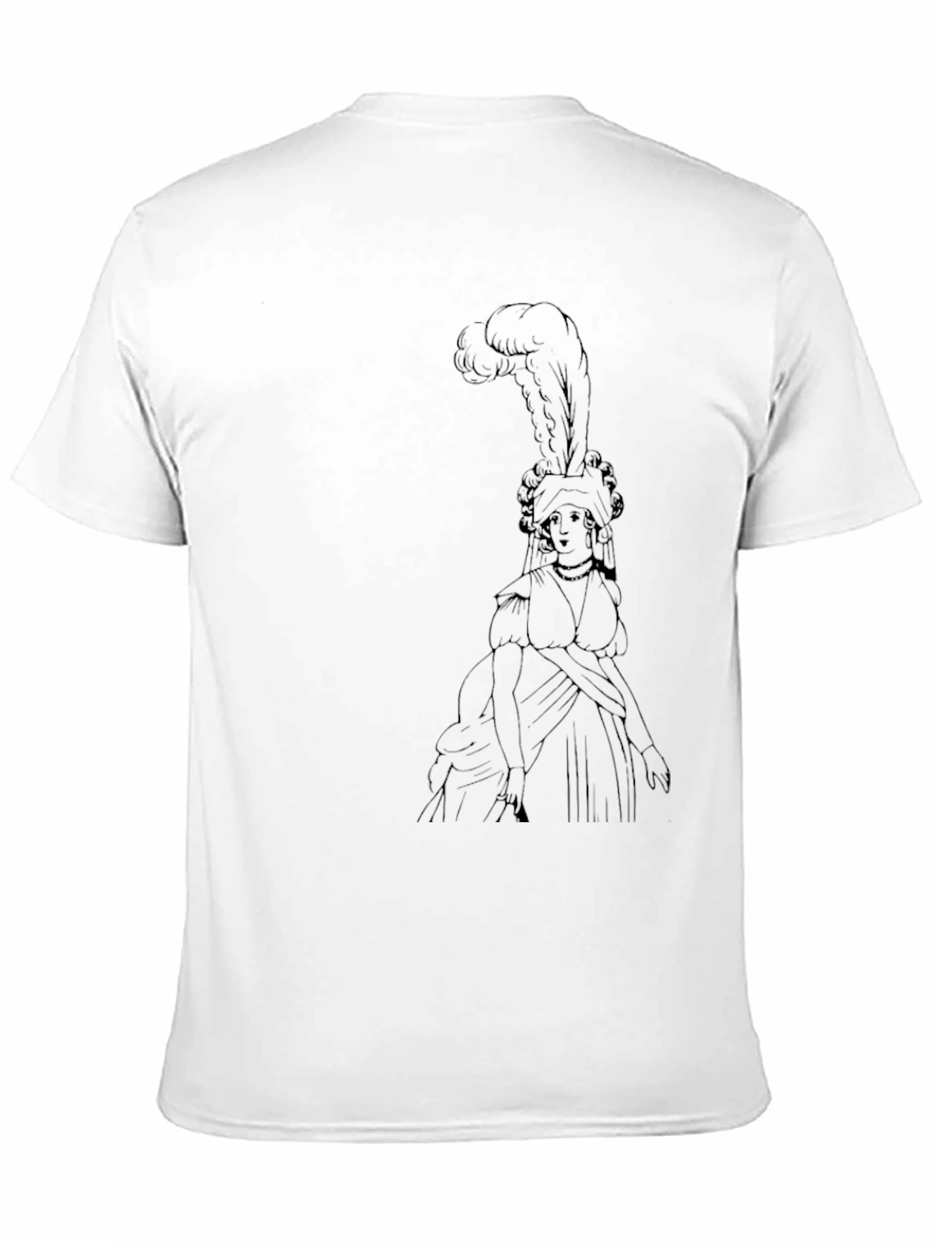 Black T-Shirt with Historical Figure Design