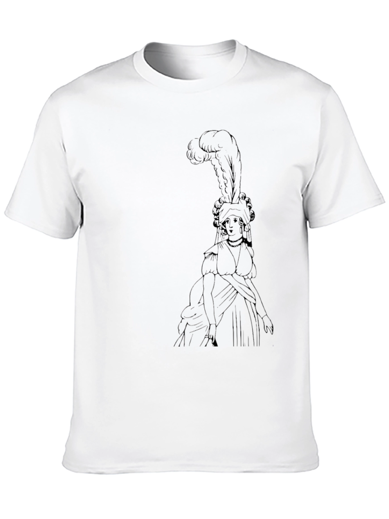 Black T-Shirt with Historical Figure Design