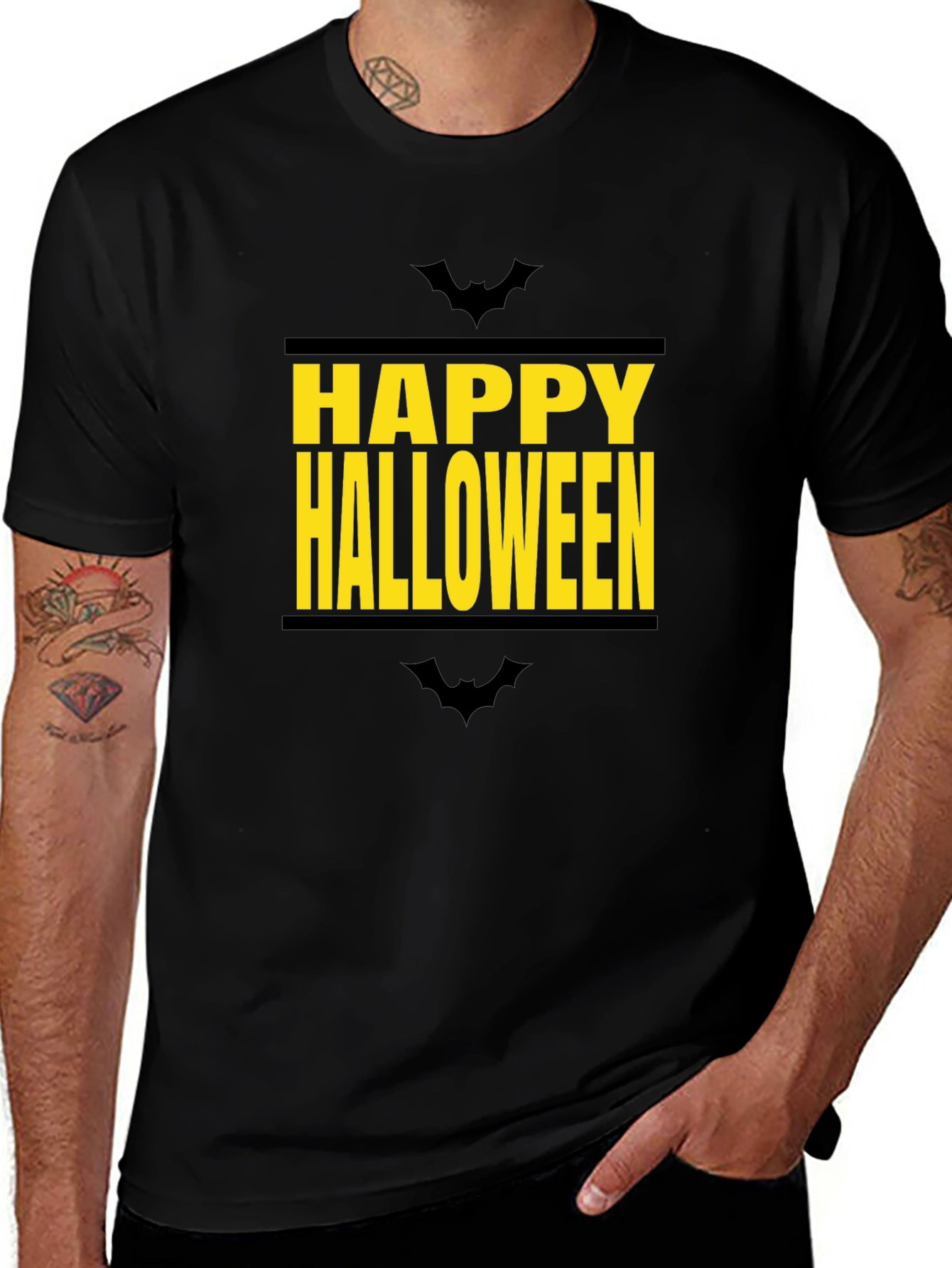 Happy Halloween Graphic Tee - Black