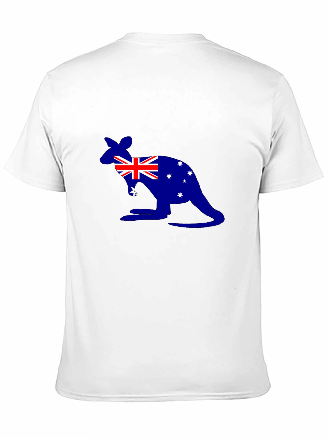 Australia Flag Kangaroo Graphic Tee - Black