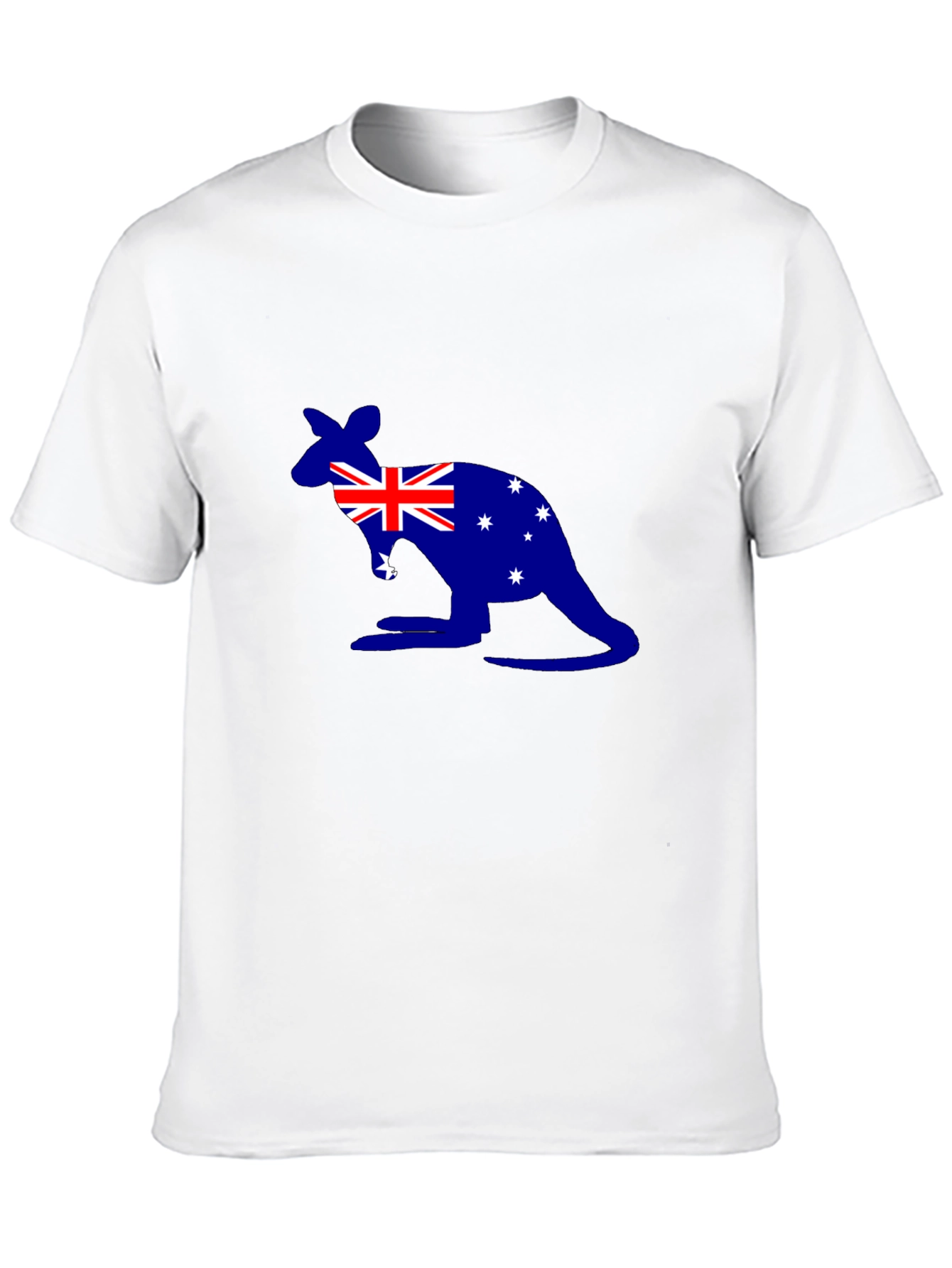 Australia Flag Kangaroo Graphic Tee - Black