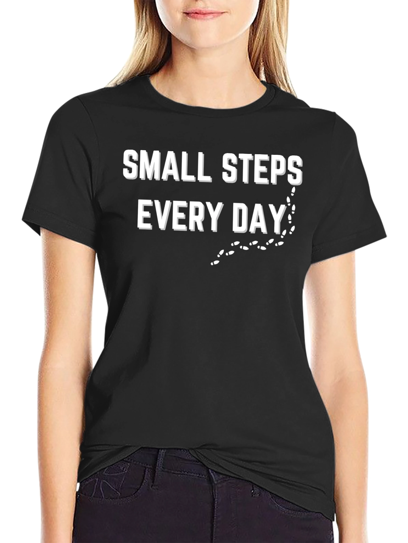 Small Steps Everyday Black T-Shirt