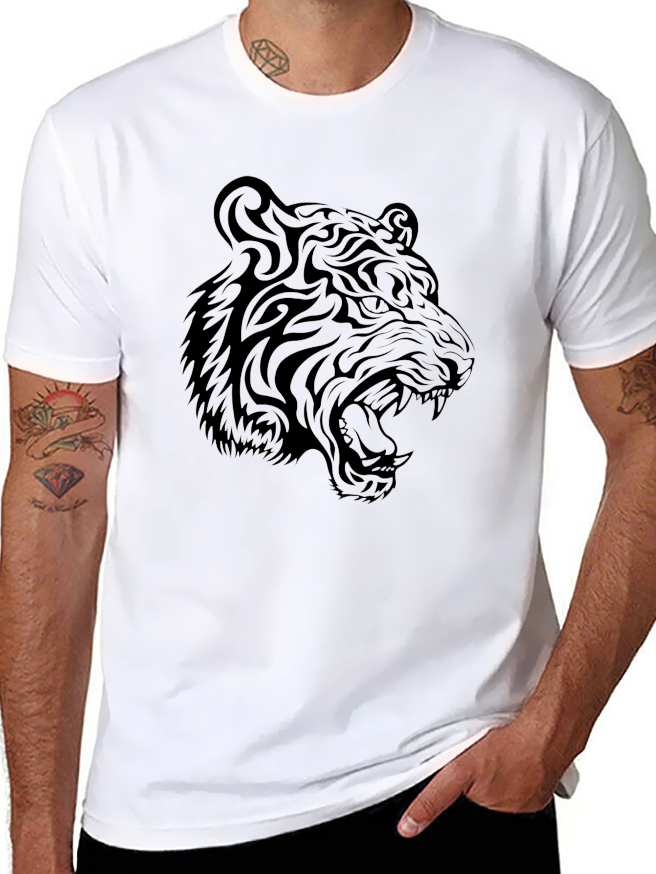 Tiger Graphic Black T-Shirt