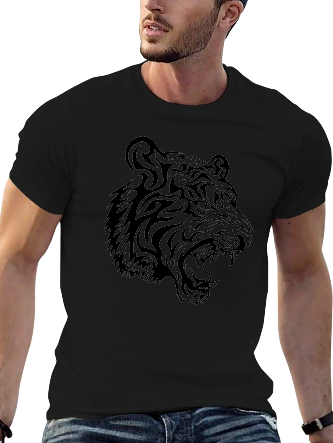 Tiger Graphic Black T-Shirt