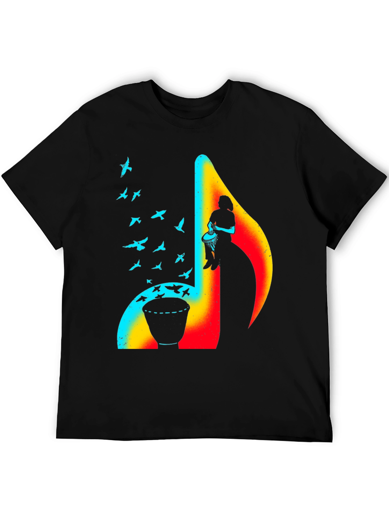 Musical Note Drum T-Shirt - Unique Design