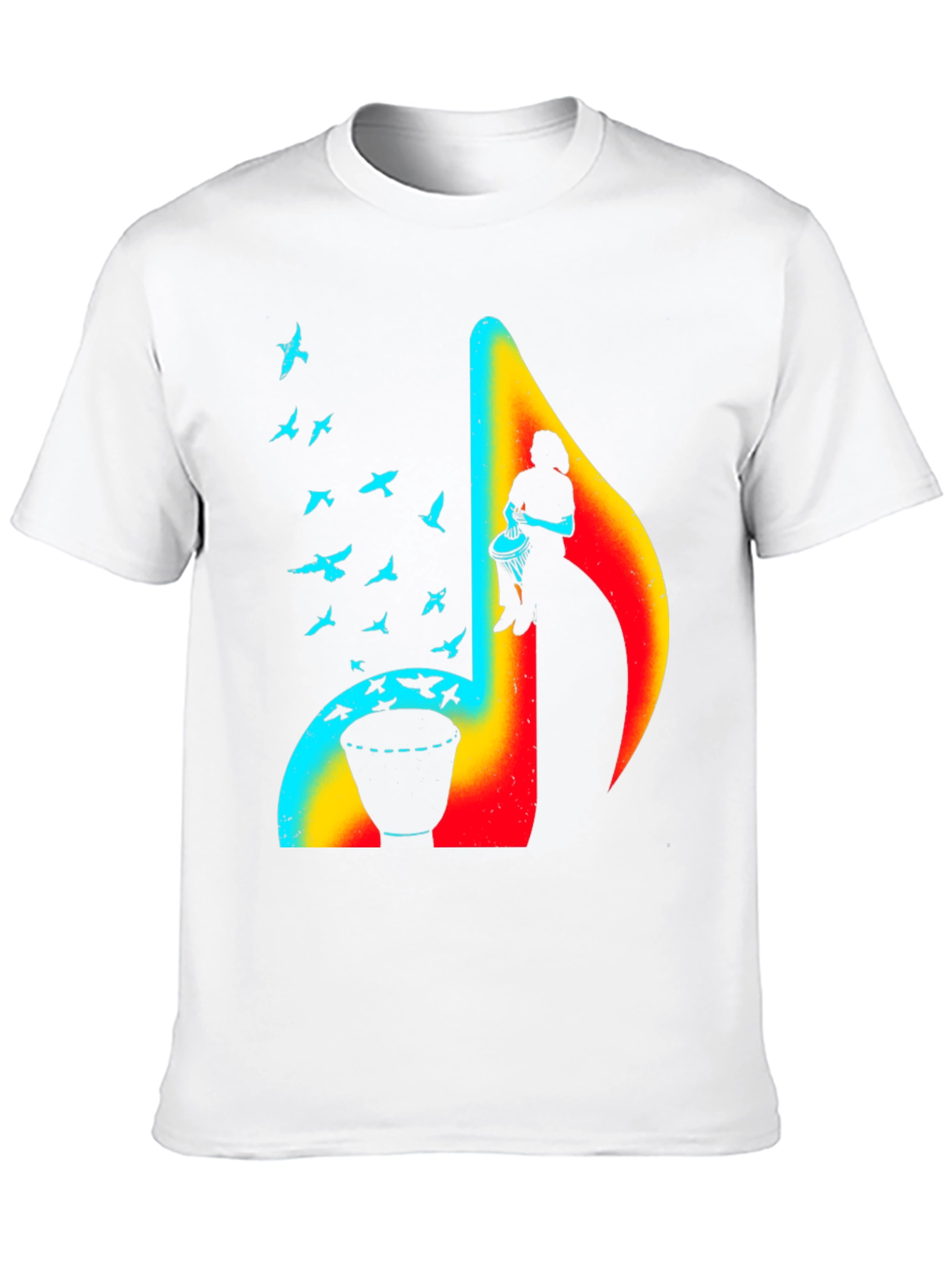Musical Note Drum T-Shirt - Unique Design